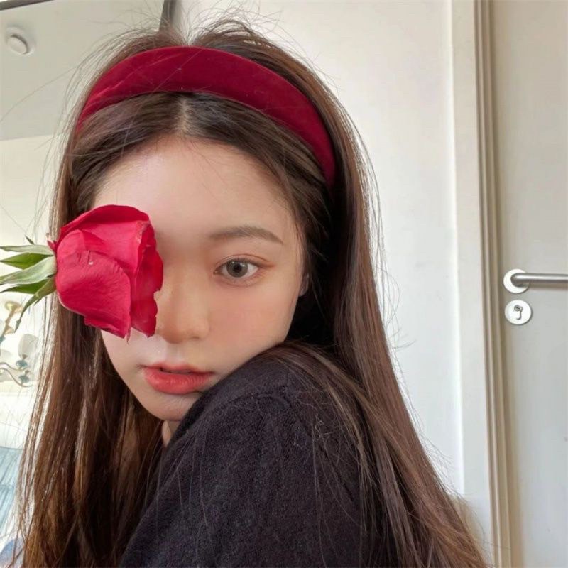 Băng Đô Cài Tóc Bằng Nhung Phong Cách Vintage Hàn Quốc Thanh Lịch Cho Nữ