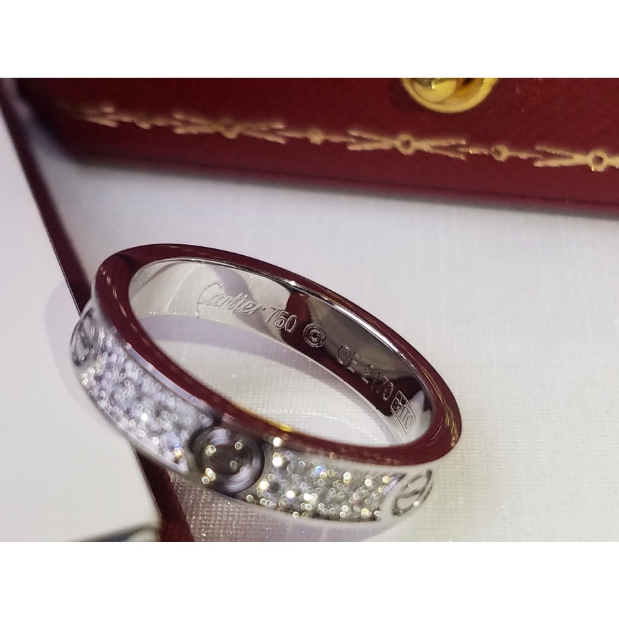 Nhẫn Cặp Mạ Vàng Hồng 18K Đính Kim Cương Nhân Tạo