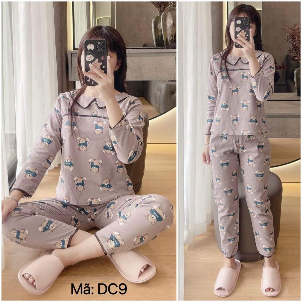 Đồ bộ nữ, Quần áo mặc nhà mẫu Cà Bông dày dặn mặc thu đông siêu xinh, sau sinh ok