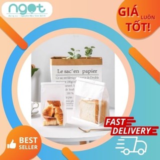 Túi đựng bánh mì/ bánh bao/ cookie màu trắng gập miệng