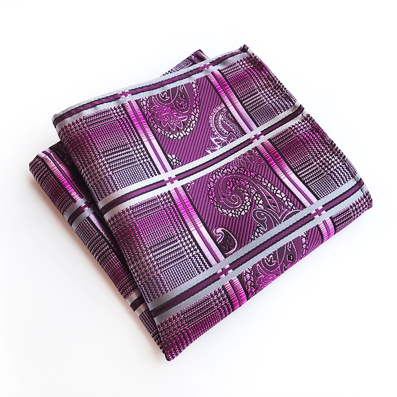 Khăn tay lụa EFAN hình vuông in họa tiết trang trọng cho nam