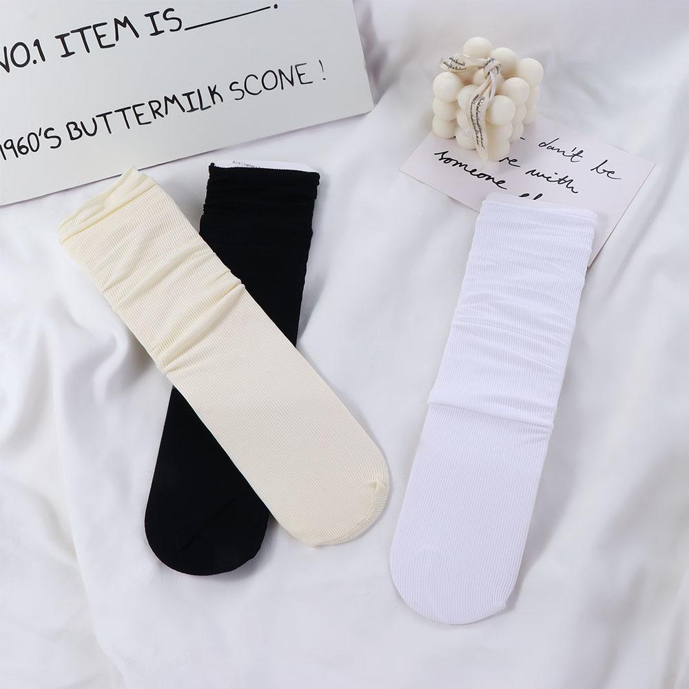 Vớ Nhung Cổ Thấp Thoáng Khí Màu Sắc Ngọt Ngào Phong Cách Harajuku Thời Trang Cho Nữ