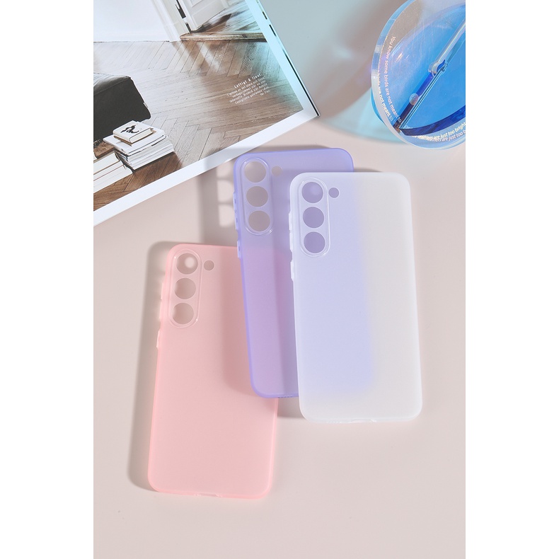 Ốp Điện Thoại Silicon Nhám Trong Suốt Cho Samsung Glaxy S23 S22 Ultra