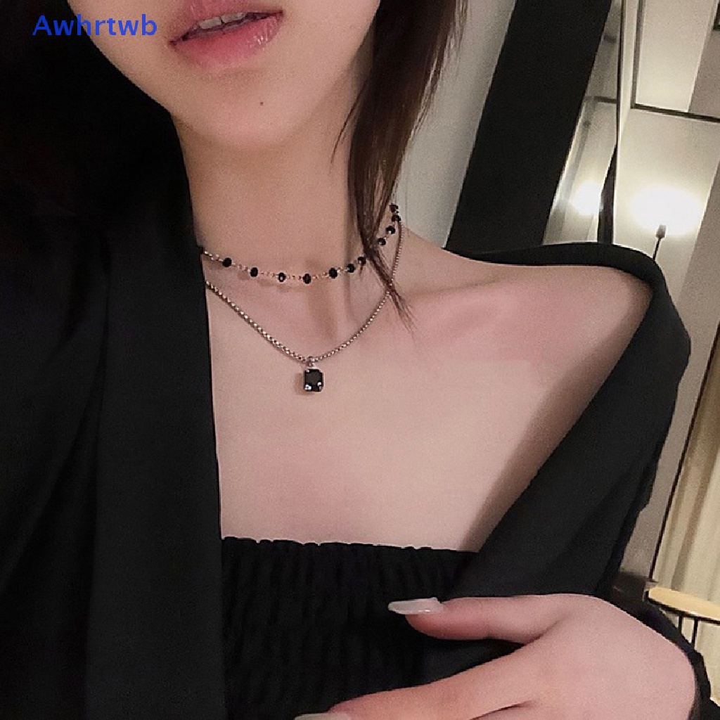 Vòng Cổ Choker Hai Lớp Hạt Màu Bạc Thời Trang Cho Nữ Mới