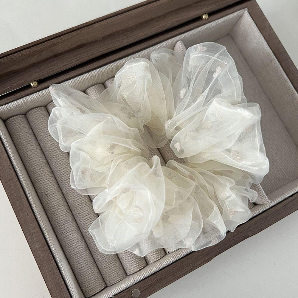 Dây Buộc Tóc Cao Su Co Giãn Hình Trái Tim Phong Cách Hàn Quốc Ngọt Ngào Cho Nữ