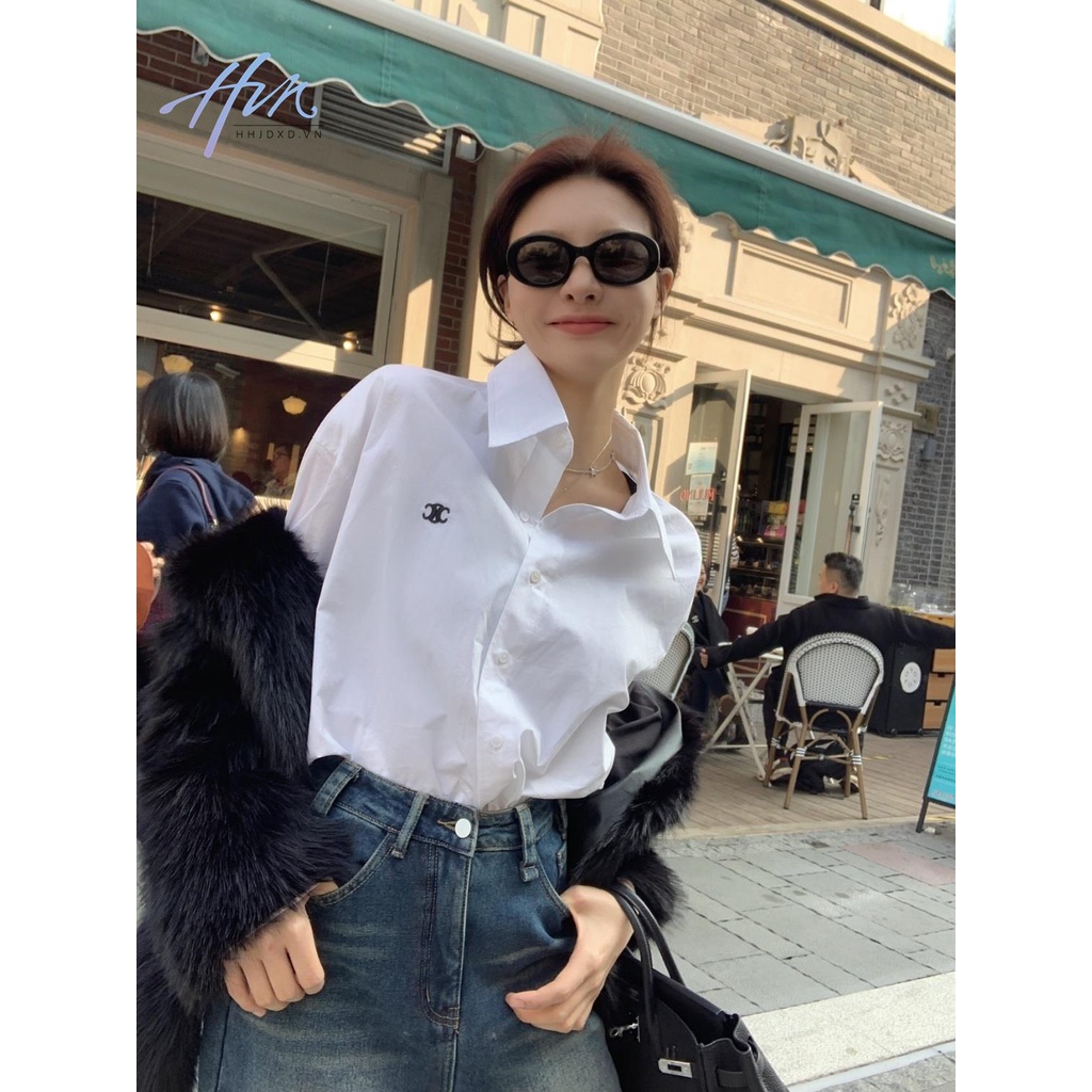 Áo Sơ Mi Trắng Thêu Tay Phong Cách Thời Trang Mới 2023