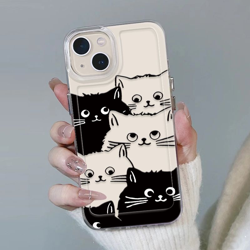 ✅Ốp Điện Thoại Mềm Hình Mèo Phong Cách Mới Đơn Giản Cho iPhone14promax 13 / 12 / 11 xr 7 / 8Plus KR4B