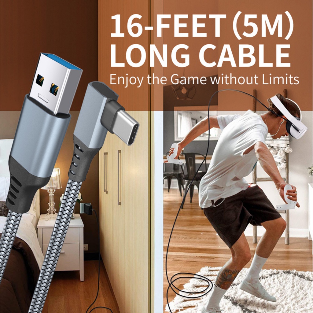 Dây cáp truyền dữ liệu sạc nhanh LENOVO USB Type C đa năng thích hợp cho Oculus Quest 1/ 2