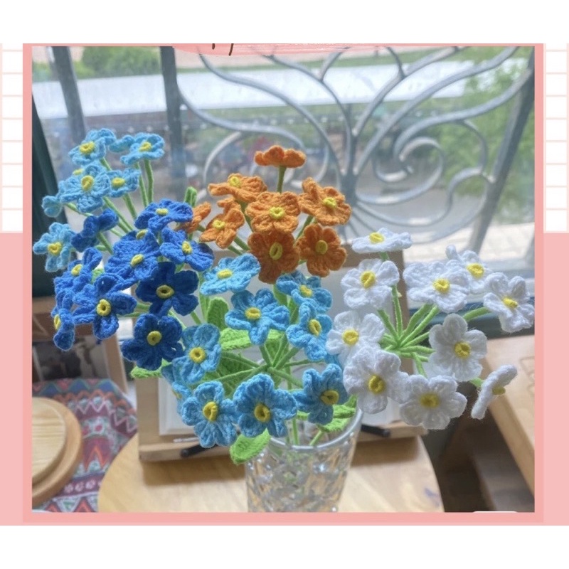 Hoa lưu ly handmade bằng len