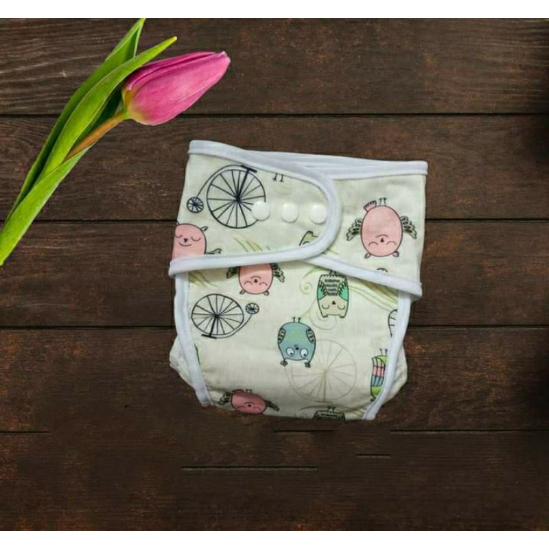 Bộ bỉm vải Babu chống thấm, chống tràn size M, L