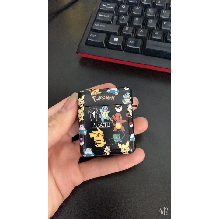 Vỏ bọc case tai nghe AIRPOD hình Pikachu Pokemon bảo vệ tai nghe không dây airpod 1 2 3 Pro chất liệu nhựa cao cấp
