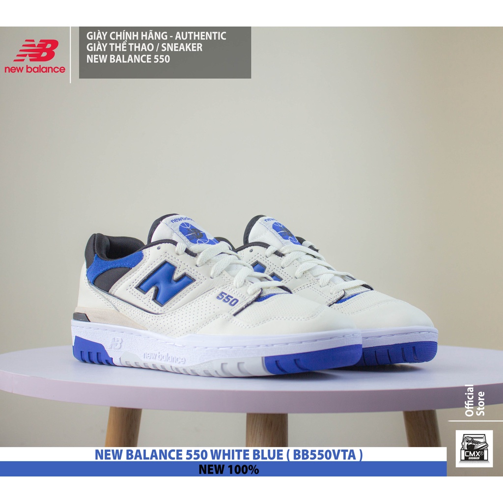 Giày New Balance 550 WHITE BLUE  - AUTHENTIC 100%
