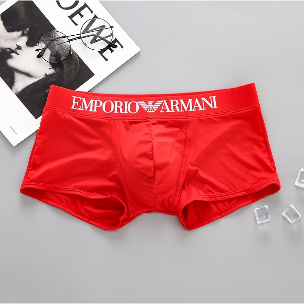 Quần Lót boxer Vải Lụa Lạnh Mềm Thoáng Khí Thoải Mái Cho Nam