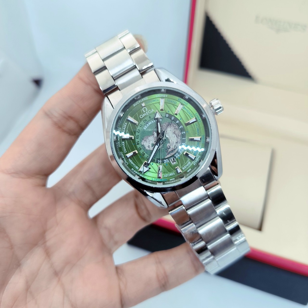 Đồng hồ Nam Omega phiên bản bản đồ cực chất,dây đúc đặc,giá TỐT NHẤT