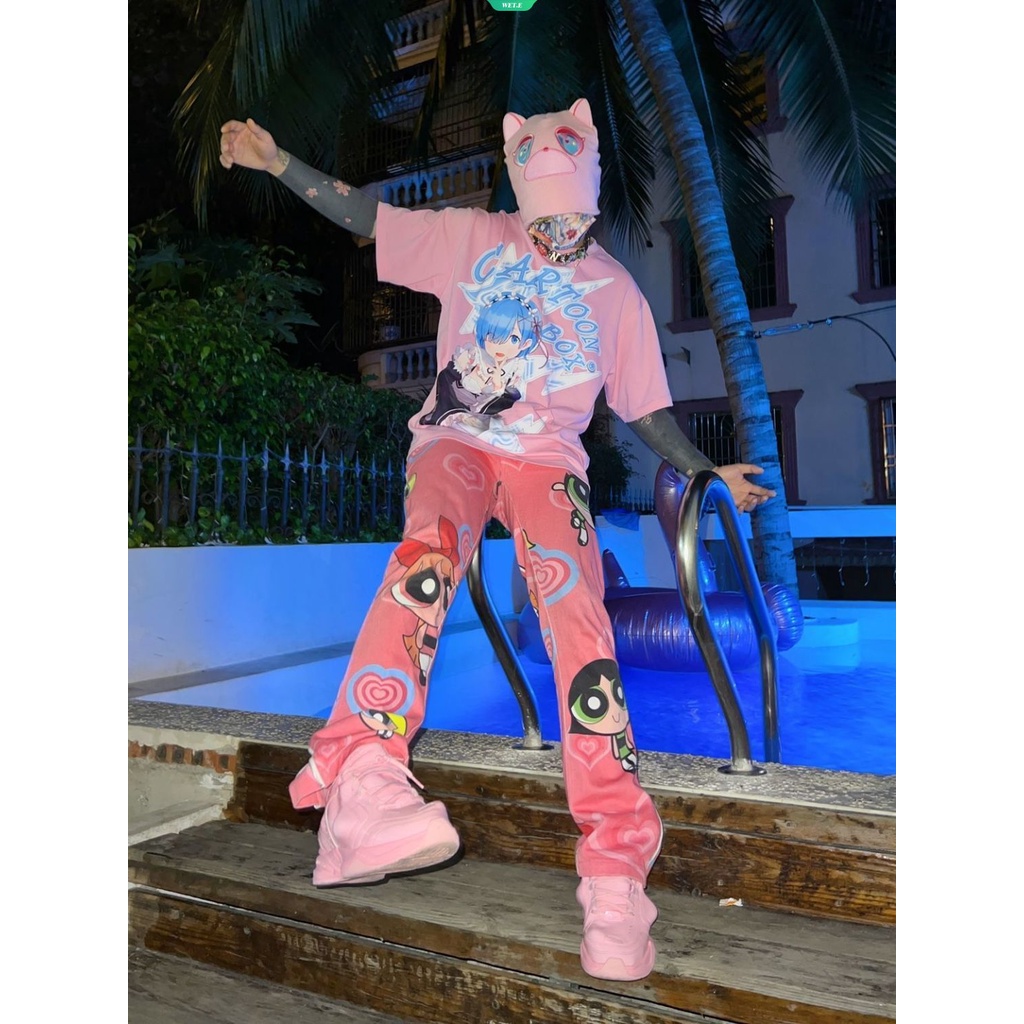 Áo Thun Cotton Tay Ngắn In Họa Tiết Hoạt Hình Phong Cách Nhật Bản Thời Trang Mùa Hè 2023 Cho Nữ