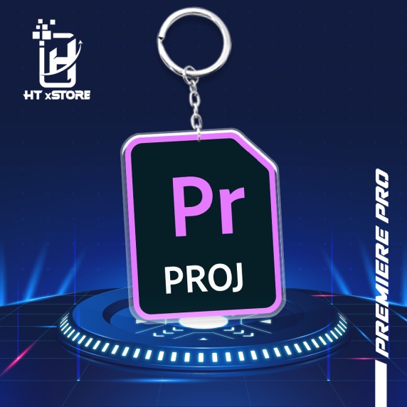 Móc khóa mica logo Adobe Photoshop, Illustrator, Indesign, After Effects, Premiere Pro, móc khóa cho designer