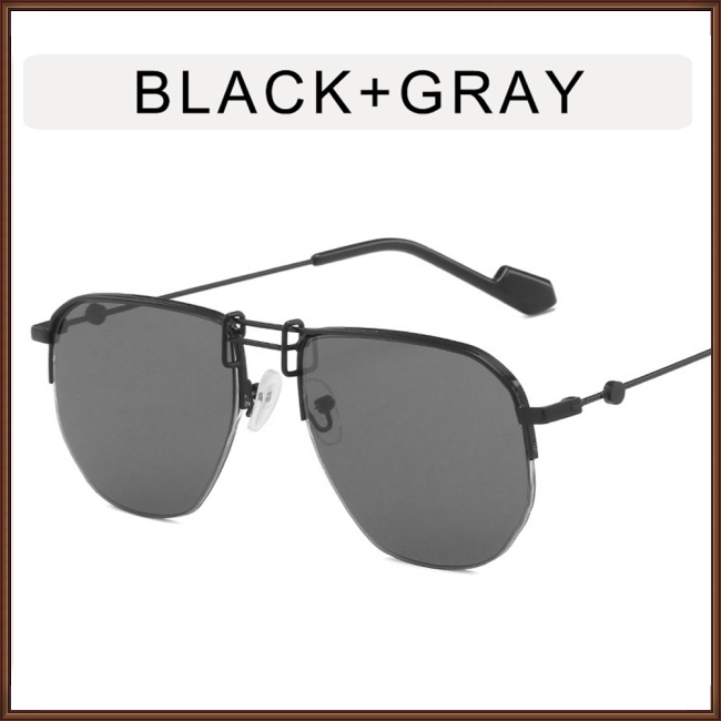 Kính Mát Nửa Gọng Kim Loại Nhiều Màu Sắc Thời Trang Mùa Hè Dành Cho Nam Nữ