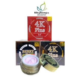 Kem dưỡng trắng da 4K plus 5x dưỡng da ban đêm mờ nám, sạch mụn Thái Lan