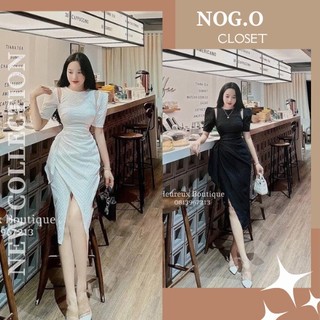 VÁY BODY DÁNG DÀI TIỂU THƯ TAY BỒNG KHOÉT VAI