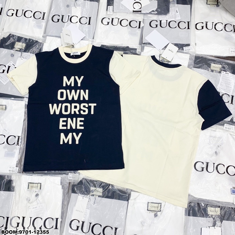 Áo Gucci Cổ Tròn Phối Màu Viền Cổ • MinWay Store