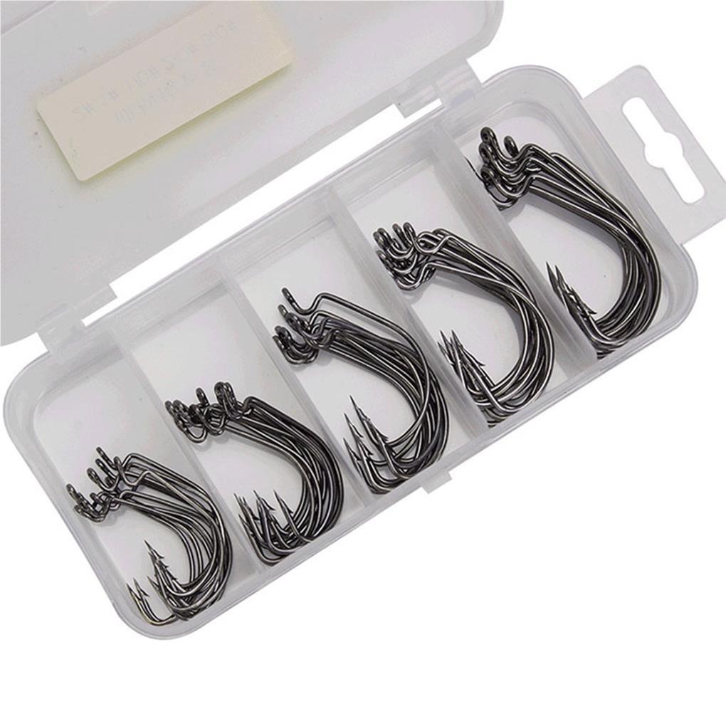 Set 51 Lưỡi Câu Cá Bằng Thép Carbon Mềm Mại Chuyên Dụng