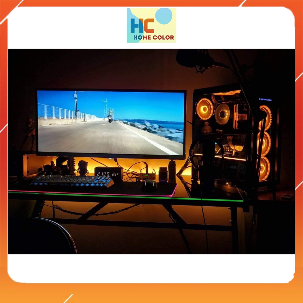 Led nháy theo nhạc rainbow gắn bàn máy tính