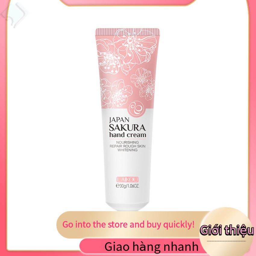 Laikou Kem Dưỡng Da Tay Hoa Anh Đào 30g Dưỡng Ẩm Hydrat Hóa Chống Khô Làm Săn Chắc Da