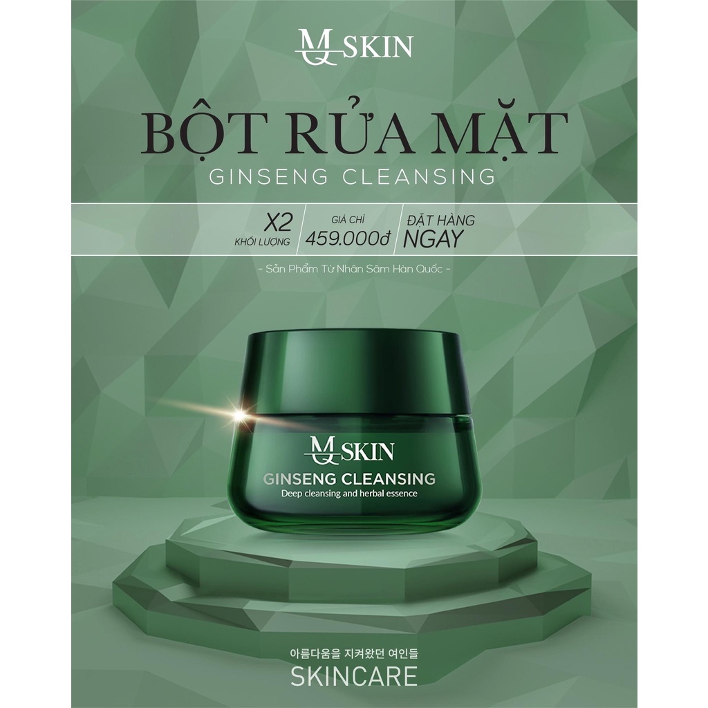 Combo tái tạo da nhân sâm BB Cream MQ SKIN + Bột rửa mặt nhụy hoa nghệ tây mẫu mới hàng chính hãng