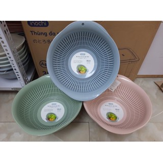 Set 3 Bộ thau rổ cao cấp Inochi 23cm-30cm-35cm