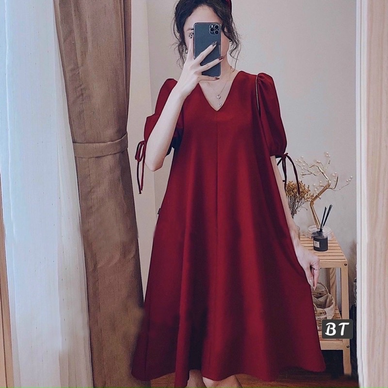 Đầm bầu suông dự tiệc dễ thương