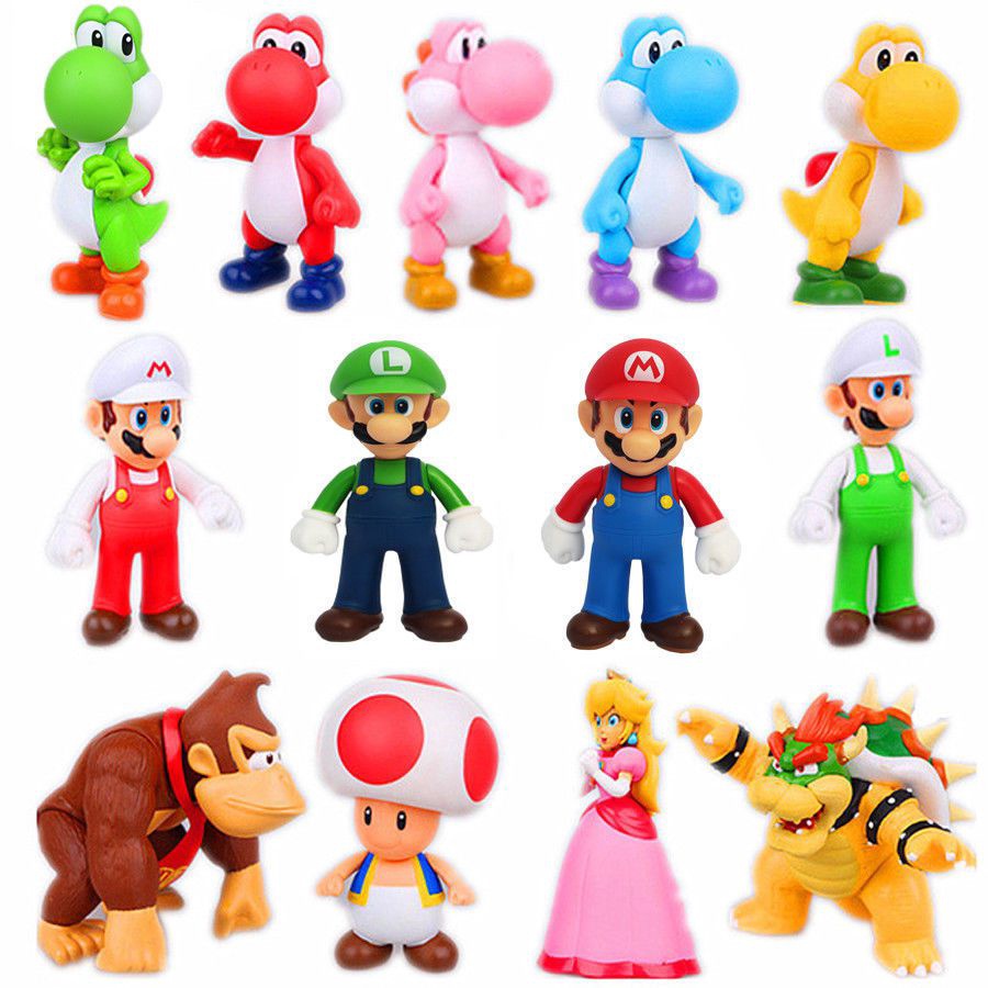 Búp bê hình hành động 5 '' Pvc Super Mario Bros Brothers Princess Luigi