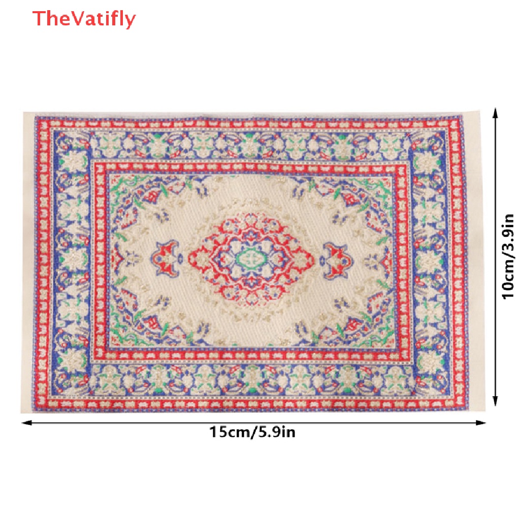 [Thevalifly] Thảm Trải Sàn Phòng Khách / Phòng Ngủ / Phòng Tắm Trang Trí Nhà Búp Bê Tỉ Lệ 1: 12