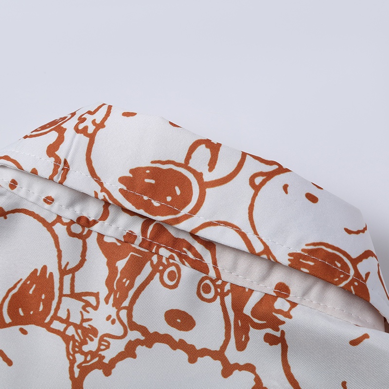 Đầm Size M-5XL. M-5XL Áo Sơ Mi Tay Ngắn Dáng Rộng In Họa Tiết Hoạt Hình Phong Cách Hawaii Thời Trang Mùa Hè Chất Lượng Cao Cho Nam