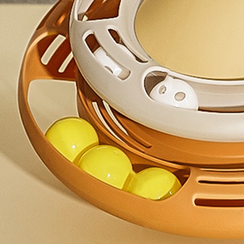 Elsabell. Đồ Chơi Tháp Banh Cho Mèo Bàn xoay cho mèo Đồ chơi tương tác vui nhộn Lông vũ Hình tròn Mèo con