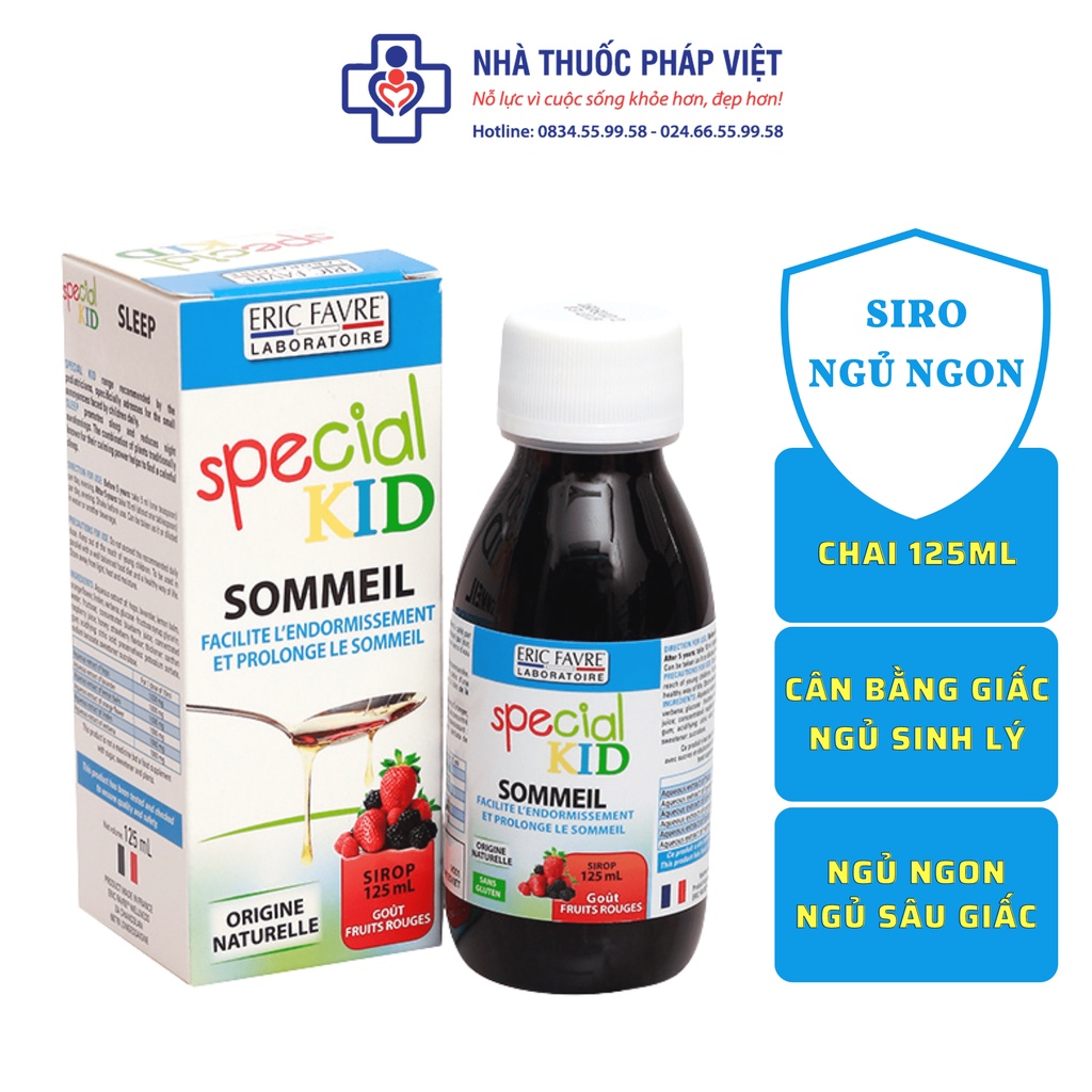 Special Kid Sommeil (125ml) - Siro giúp ngủ ngon, ngủ sâu giấc, giảm giật mình, quấy khóc [Nhập khẩu Pháp]
