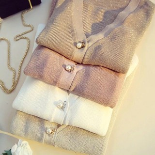 Áo cardigan len cúc ngọc
