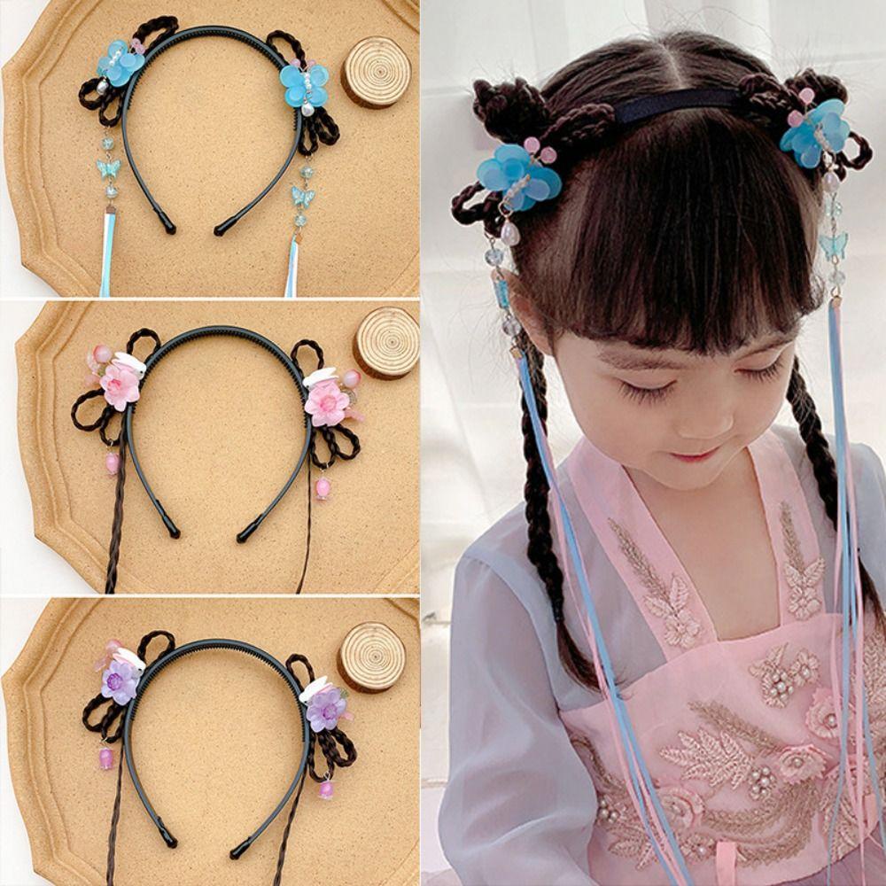 LOMBARD Băng Đô Tua Rua Kiểu Hán Phục Truyền Thống Trung Hoa Dễ Thương Cho Bé Gái