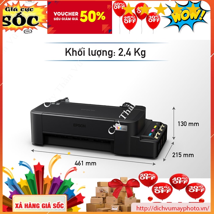 Máy in phun Epson Ecotank L121 mới in đơn năng giá rẻ chất lượng tốt INECO
