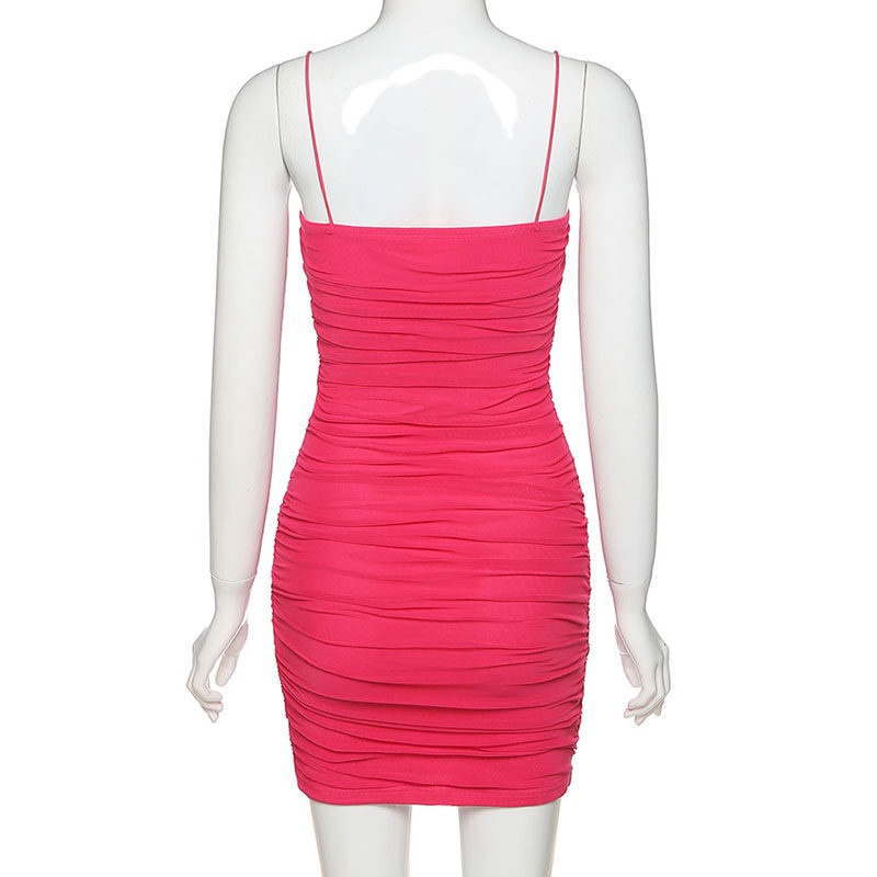 Weird Puss Đầm Hai Dây Hở Lưng Dáng Ôm Thời Trang Mùa Hè Quyến Rũ Cho Nữ