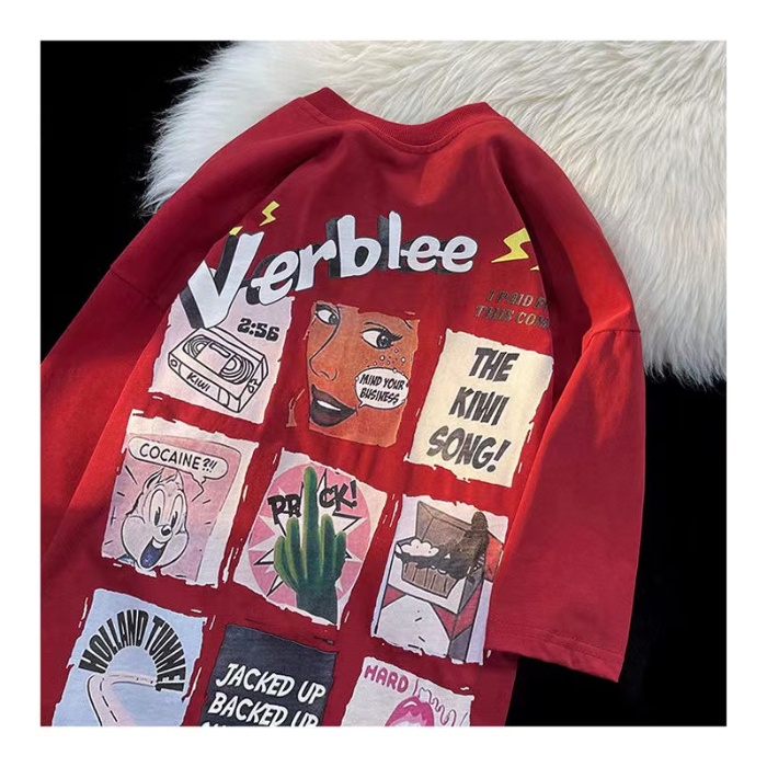 Áo thun NRVP 100% cotton tay ngắn plus size cho nam và nữ