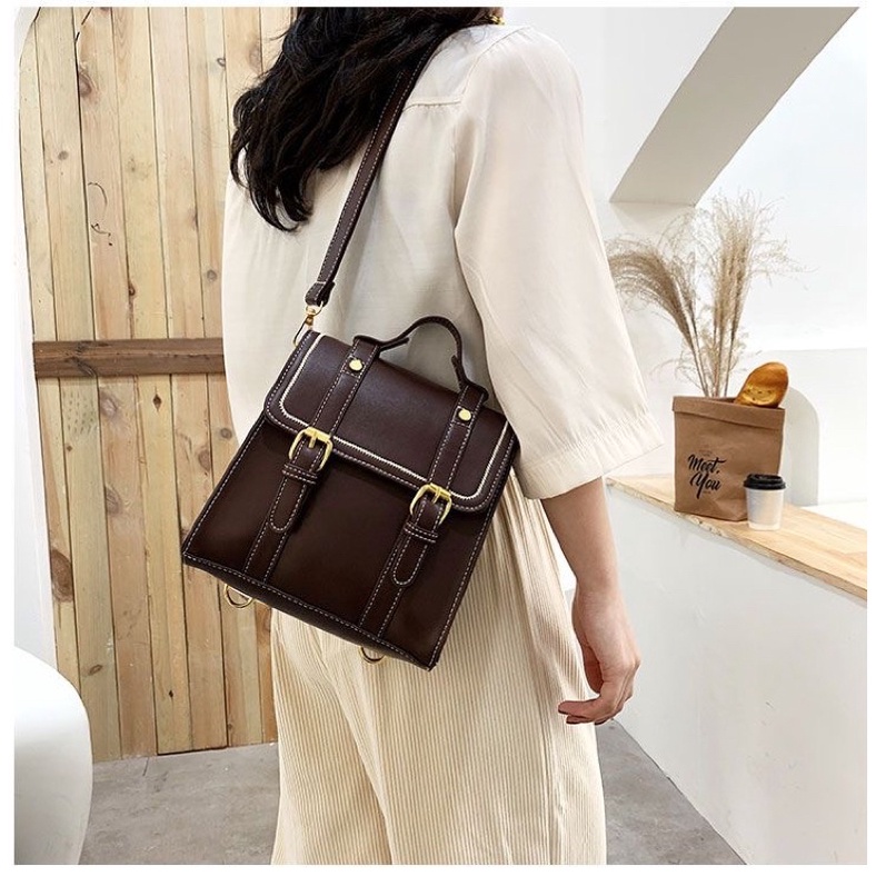 BALO DA BALO MINI THỜI TRANG NỮ VINTAGE BALO DA PU PHONG CÁCH HÀN QUỐC BALO ĐEO CHÉO ULZZANG
