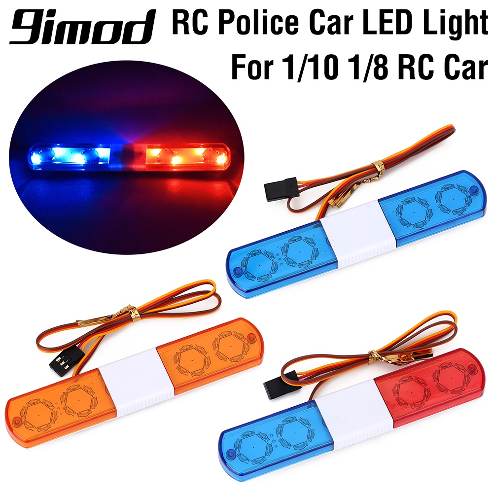 Đèn LED Báo Động Đa Năng Cho Xe Cảnh Sát Điều Khiển Từ Xa 1 / 10 1 / 8 HSP Kyosho Traxxas