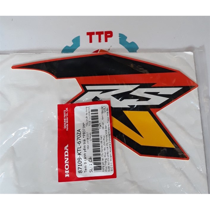 Tem xe RS Repsol Tím Cam chính hãng