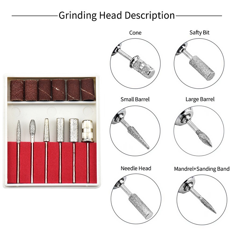 Máy mài móng tay, 2000 vòng/phút, đánh bóng dỡ móng nhanh, có thể điều chỉnh tốc độ máy mài móng tay - CunDecor