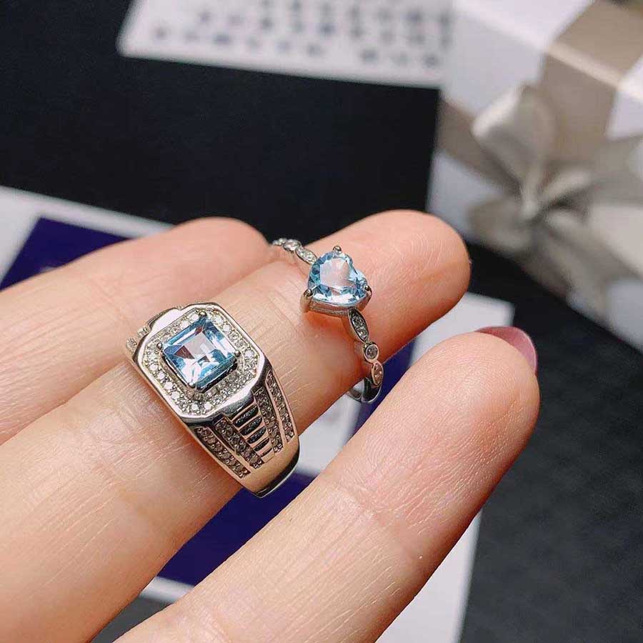 Nhẫn Đính Hôn Thép Titan Màu Bạc Đính Đá Zircon Hình Trái Tim Đơn Giản Thời Trang Cho Cặp Đôi