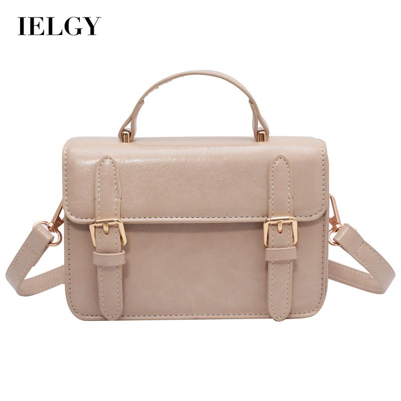 Túi Đeo Chéo Bằng Da pu Màu Trơn Phong Cách Cổ Điển Thời Trang Cho Nữ