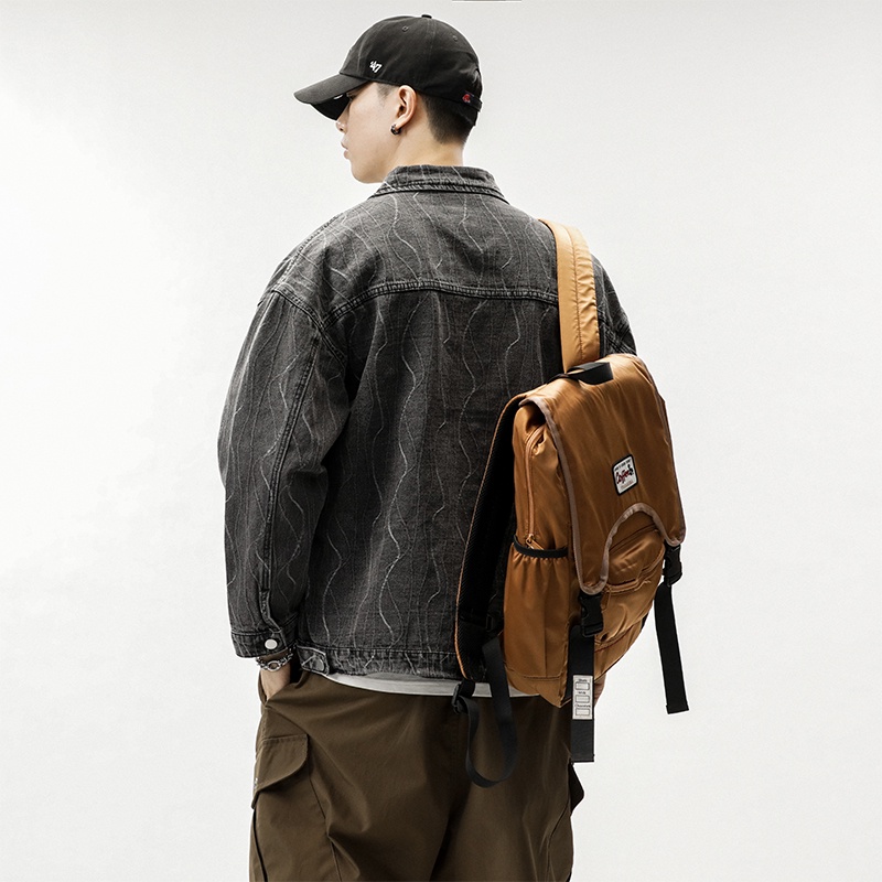 Áo Khoác Denim Dáng Rộng Thời Trang Thu Đông Dành Cho Nam