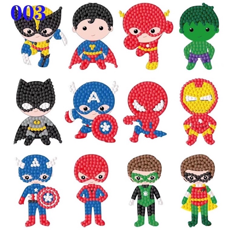 Tranh đính đá, sticker đính đá trang trí đồ dùng luyện khả năng tập trung và kiên nhẫn