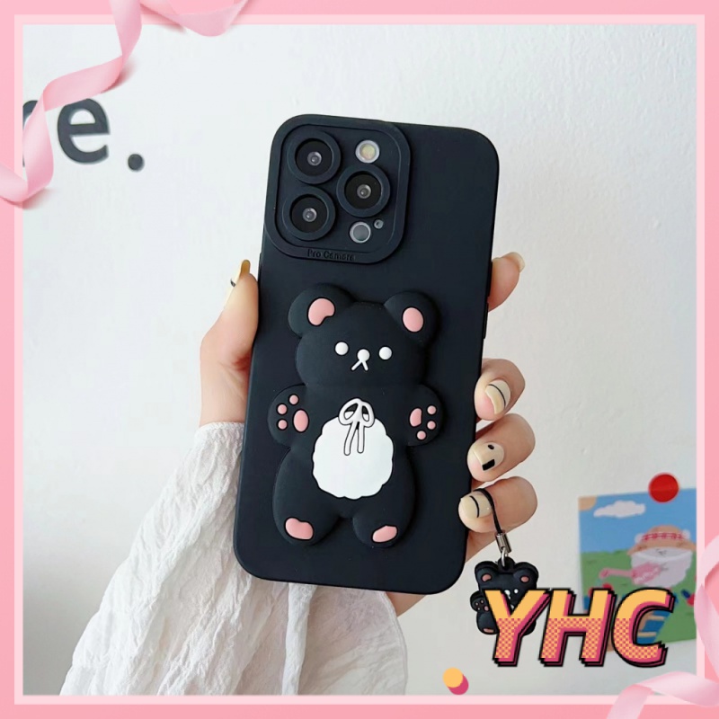 Ốp Lưng phone Dễ thương màu tinh khiết DIY gấu nhỏ vỏ mềm silicone iPhone 6 / 6S / 6splus / se / 7 / 7plus / 8 / 8plus / X / xs / xsmax / 11 / 12 / 13 / 14 -079