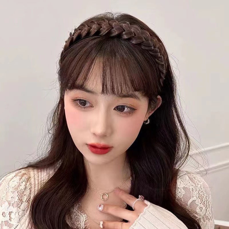 Băng Đô Tóc Giả Thắt Bím Cho Nữ